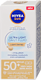 Pleťový krém na opaľovanie Ultra Light Daily Fluid SPF 50+, svetlé tónovanie NIVEA SUN