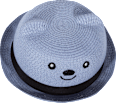 Strohhut Bär blau keine Marke