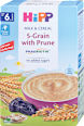 BIO mliječno-žitna kašica - 5 žitarica sa šljivom, 6+ mj. HiPP