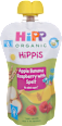 ORGANIC HiPPis voćni pire - jabuka, banana, malina sa integralnim žitaricama, 6+ meseci HiPP