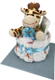 Windeltorte Giraffe blau Brandnation