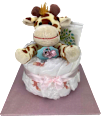 Windeltorte Giraffe rosa Brandnation