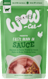 Nassfutter Katze mit Rind, Huhn & Lachs, Filets in Sauce Multipack (6x85 g) WOW