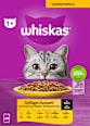 Nassfutter Katze Geflügel Auswahl in Sauce, Adult 1+ Multipack (24x85 g) Whiskas