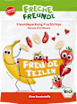 Kindersnack Fruchtchips Banane & Erdbeere  Freche Freunde