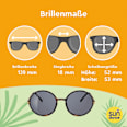 Sonnenbrille Erwachsene goldenes Gestell, runde Gläser SUNDANCE