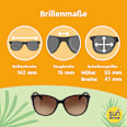 Sonnenbrille Erwachsene schwarz mit braun getönten Gläsern SUNDANCE