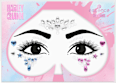 Glitzersteine für das Gesicht Harley Quinn essence