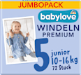 Windeln Premium Gr. 5 Junior (10-16 kg), Jumbopack babylove