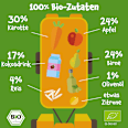 Quetschie Karotte, Apfel, Birne, Kokos & Reis, ab 6 Monaten pumpkin organics