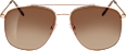 Sonnenbrille Erwachsene Pilot, goldenes Gestell, hellbraun getönte Gläser SUNDANCE