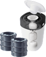 Windeleimer Twist & Click Sangenic, inklusive 6x Nachfüllpacks, weiß Tommee Tippee