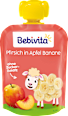 Quetschie Kinderspass Pfirsich in Apfel Banane ab 1 Jahr (4x90 g) Bebivita