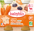bio příkrm mrkev a sušené švestky s hovězím masem 2x200 g babybio