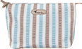 Kosmetiktasche beige hellblau gestreift manòu