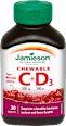 Cmúľacie tablety vitamín C + D3 Jamieson