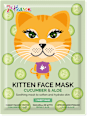Detská textilná pleťová maska Kitten Cucumber & Aloe 7th Heaven