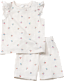 Schlafanzug mit Kirschen-Muster, weiß, Gr. 98 ALANA