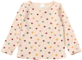 Langarmshirt mit Ajour-Struktur & Herzen-Muster, beige, Gr. 98 ALANA