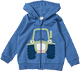 Sweatjacke mit Traktor-Applikation, blau, Gr. 98 ALANA