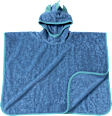 Badeponcho mit 3D-Dino-Applikation, blau, Gr. 0, ca. 1 - 4 Jahre ALANA