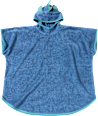 Badeponcho mit 3D-Dino-Applikation & Ärmel, blau, Gr. 1, ca. 5 - 7 Jahre ALANA