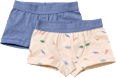 Boxershorts mit Dino-Muster, blau + beige, Gr. 98/104 ALANA