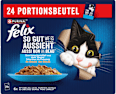 Nassfutter Katze, Geschmacksvielfalt aus dem Wasser in Gelee, Multipack (24x85g) Felix