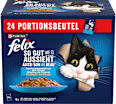 Nassfutter Katze, Geschmacksvielfalt aus dem Wasser in Gelee, Multipack (24x85g) Felix