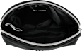 Kosmetiktasche rund schwarz  manòu