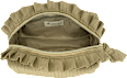 Kosmetiktasche olive mit Rüschen manòu