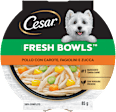 FRESH BOWLS cibo umido per cani con pollo, carote, fagiolini e zucca Cesar