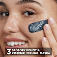 Čistiaci pleťový gél peeling a maska proti čiernym bodkám 3v1 Charcoal GARNIER SKIN NATURALS