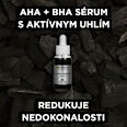 Pleťové sérum proti nedokonalostiam AHA + BHA Charcoal GARNIER PureActive