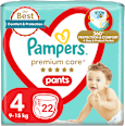 Pieluchomajtki Premium Care rozmiar 4, 9-15 kg Pampers