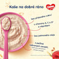 mléčná kaše Na dobré ráno, ovesno-žitná s banánem, jahodami a malinami Hami