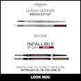 Infaillible Brows creion pentru sprâncene cu varf ultra-precis 105 Brunette L'ORÉAL PARiS