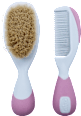 Set češalj i četka za bebe- roze, od rođenja  Chicco