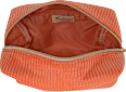 Kosmetiktasche orange mit Kord-Muster manòu
