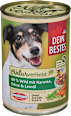 Cibo umido per cani con selvaggina, carote, piselli e olio di lino DEIN BESTES