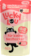 Nassfutter Katze Kitten mit Geflügel "für kleine Nesthocker", Junior Lucky Lou