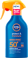 Хидратираща слънцезащитна спрей-помпа, Protect & Moisture SPF 50+ NIVEA SUN