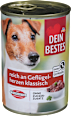 Vlažna hrana za pse, bogata živinskim srcima DEIN BESTES