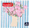Ubrusi, 3–slojni, motiv cvijeća, 25 x 25 cm Profissimo