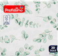 Ubrusi s motivom eukaliptusa, 3–slojni, 25 x 25 cm Profissimo