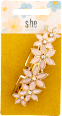 Patentspange rosa Blumen s-he stylecollection