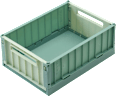 Aufbewahrungsbox klein, dusty mint/peppermint (9,5x25x18 cm)  LIEWOOD