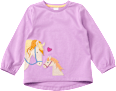 Langarmshirt mit Pferde-Applikation, lila, Gr. 98 ALANA