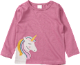 Langarmshirt mit Einhorn-Applikation, rosa, Gr. 98 ALANA
