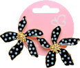 Naušnice – crne, cvijet ACCESSOIRES